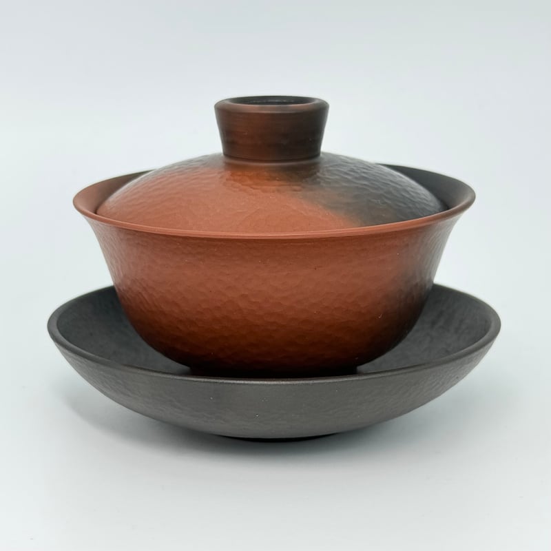 水野健一郎 黒釉 飯器 茶碗 蓋付き 五客 陶芸 木箱 村田益規 Yoshiki Murata 窯変 蓋碗 皿付 ST0790 | TOKONAME