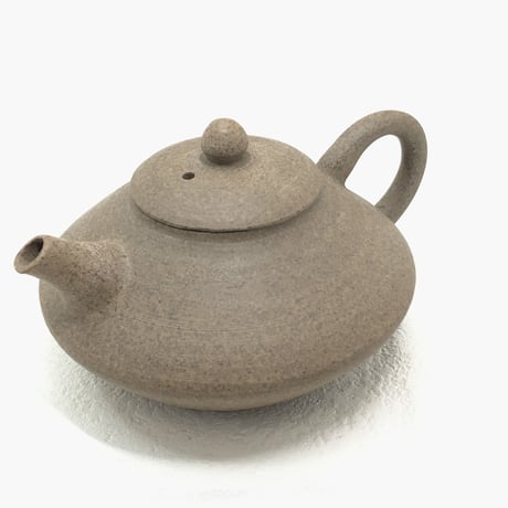 山田陶游  Toyu Yamada  焼き締め 珠型 後手急須  　ST0393