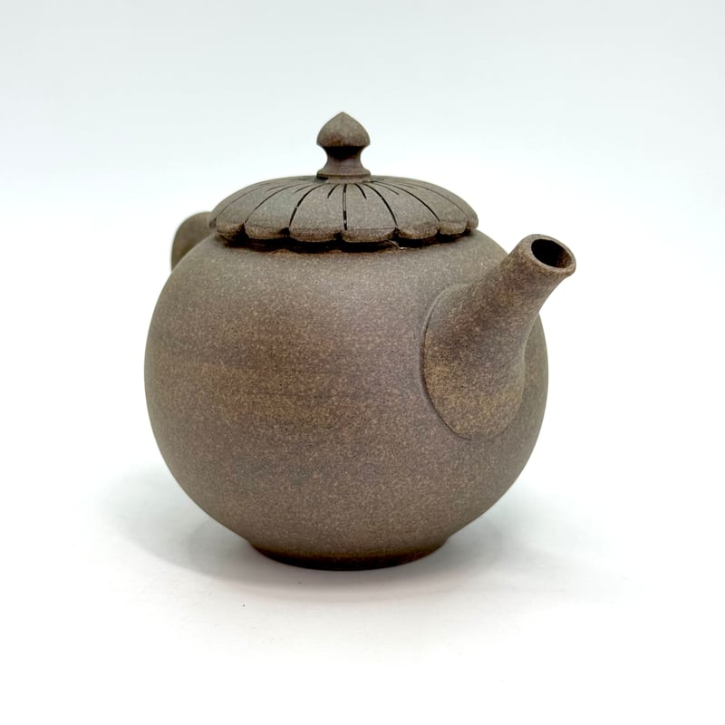 古陶磁器2品motokeiko様 都築青峰 Seiho Tsuzuki 焼締 菊蓋 後手急須 ST0904 | TOKONAME