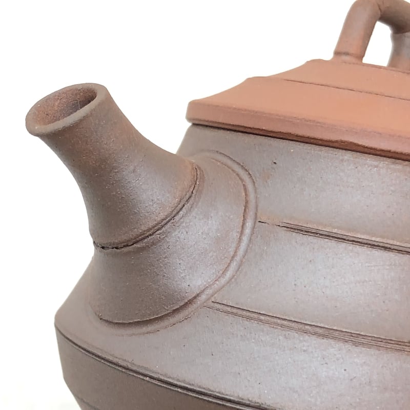 急須 山葡萄 骨董 藤田德太 Tokuta Fujita バンブー 窯変 後手急須 ST0514 | TOKON