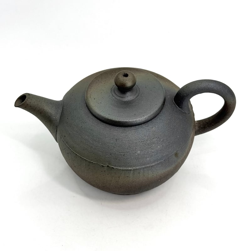 ♥御深井♥　急須　♥両口♥　発掘品　骨董　古玩 甚秋 伊藤成二 Jinshu Seiji Ito 紺色窯変 後手 ST1157 | T