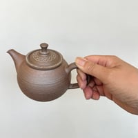 小北條 Kohokujo 焼き締め 象嵌 後手急須 　ST0759
