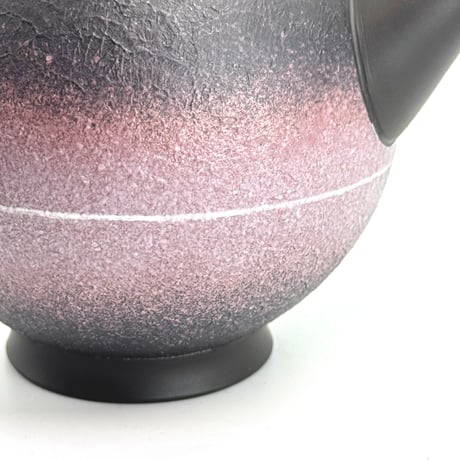鯉江廣 Hiroshi Koie  あけぼの彩 白ライン文 茶注 木箱入　ST0984