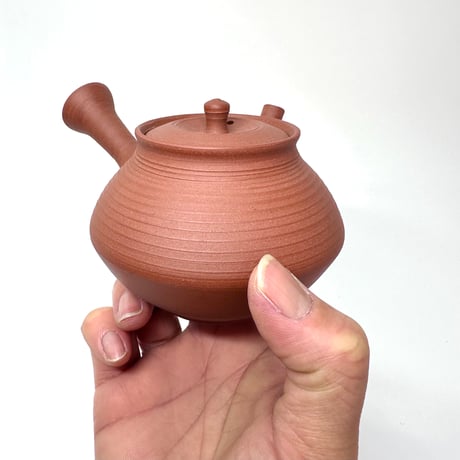北條 Hokujo 朱泥茶注 木箱入　ST0688