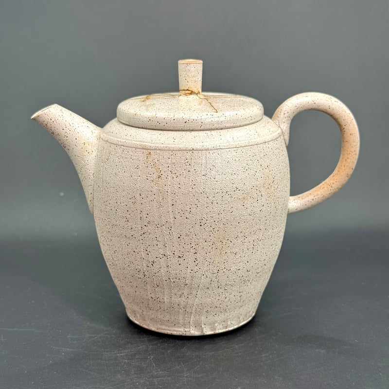 甚秋 伊藤成二 Jinshu Seiji Ito 白 藻掛け 切立 後手急須 ST0