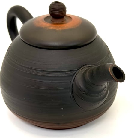 村越風月 Fugetsu Murakoshi 窯変茶銚【日本煎茶工芸展入選作】 木箱入　ST0732