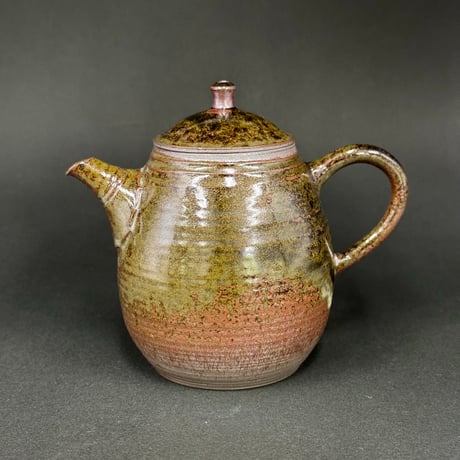小北條 Kohokujo 灰釉 印籠蓋 後手茶注　ST1127