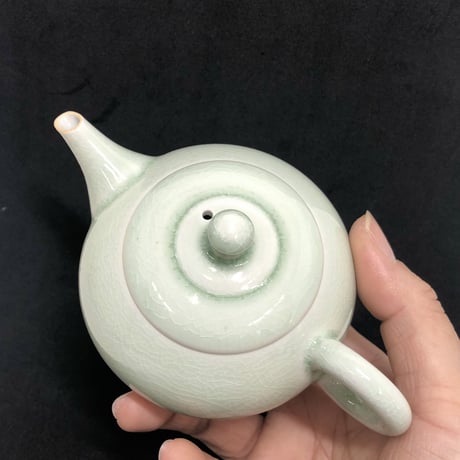 千葉光広 Mitsuhiro Chiba 灰釉 印籠蓋 後手急須　ST0540