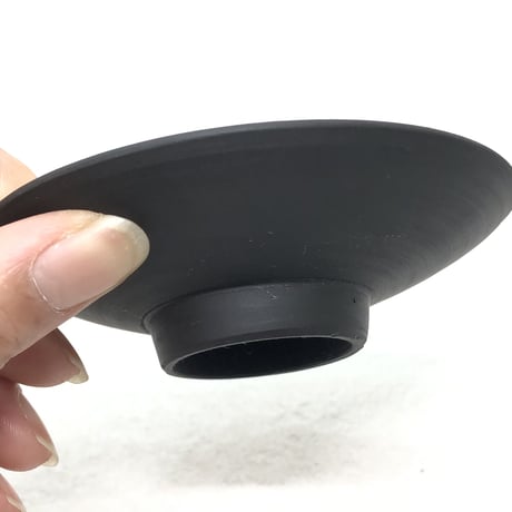 都築青峰 Seiho Tsuzuki 黒 紅葉 蓋碗 皿付　ST0558