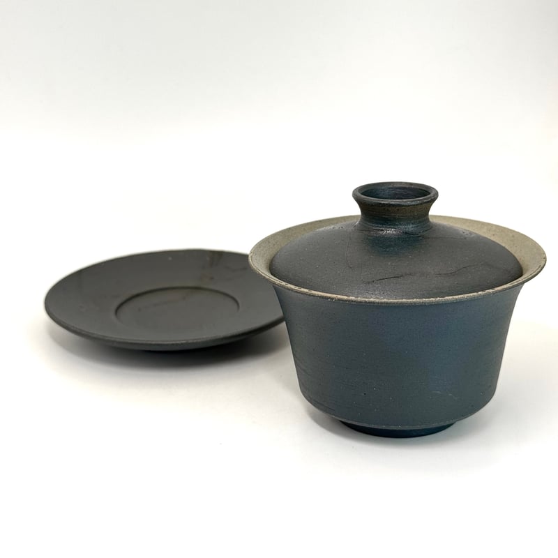 甚秋 伊藤成二 Jinshu Seiji Ito 紺 藻掛け 蓋碗 M ST0879