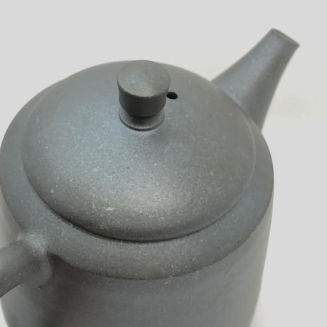 千葉光広 Mitsuhiro Chiba 黒 筒形 印籠蓋 後手急須　ST0300