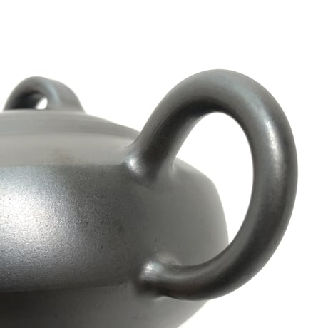 伊藤雅風 Gafu Ito 黒泥 後手急須 　ST0337
