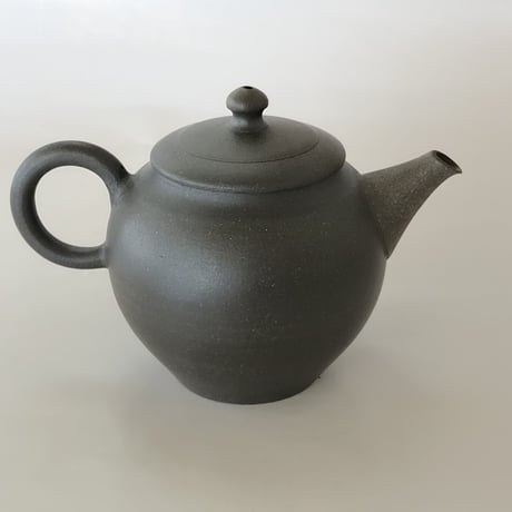 千葉光広 Mitsuhiro Chiba 黒 印籠蓋 後手急須　ST0047