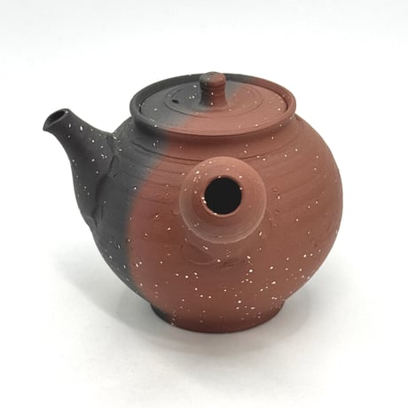 北條 Hokujo 朱泥 南蛮 窯変茶注　木箱入り　ST1173