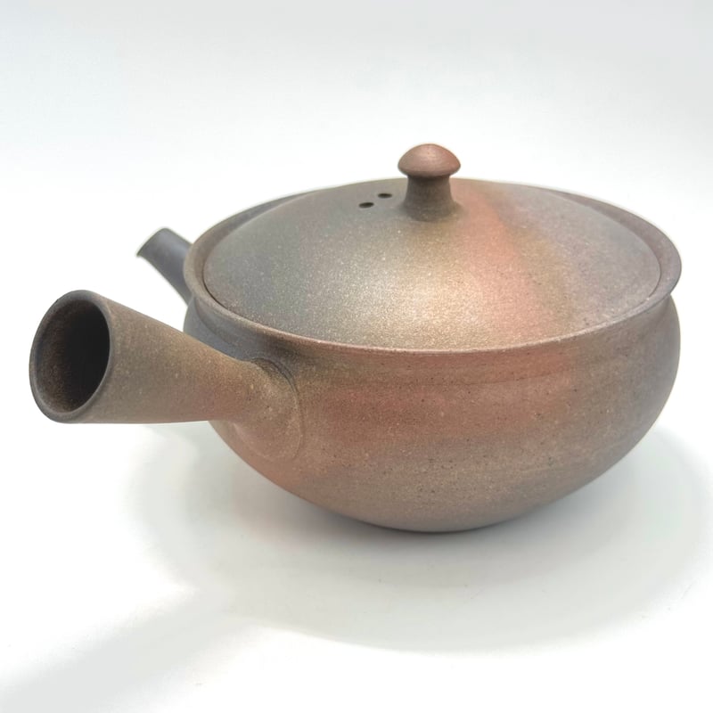 水野陽景 Yokei Mizuno 窯変 焼締 平袋小茶注 ST0873 | TOKONAM