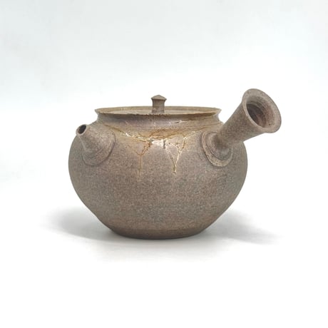 小俣冠丞 Kanjo Omata  焼締藻掛茶注（丸型）　ST1048