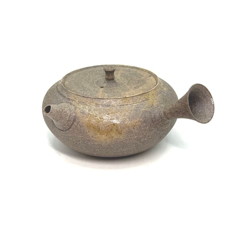 小俣冠丞 Kanjo Omata  焼締藻掛茶注（平丸）　ST1021