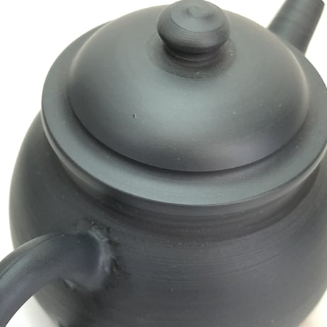 伊藤雅風 Gafu Ito 黒マット 印籠蓋 後手急須　ST0165