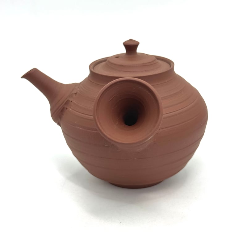 中国古玩　朱泥急須　蓋裏に在銘　幅約12㎝　東Y6-1113☆2Fトヒチ 中国古玩 朱泥急須 蓋裏に在銘 幅約12㎝ 東Y6-