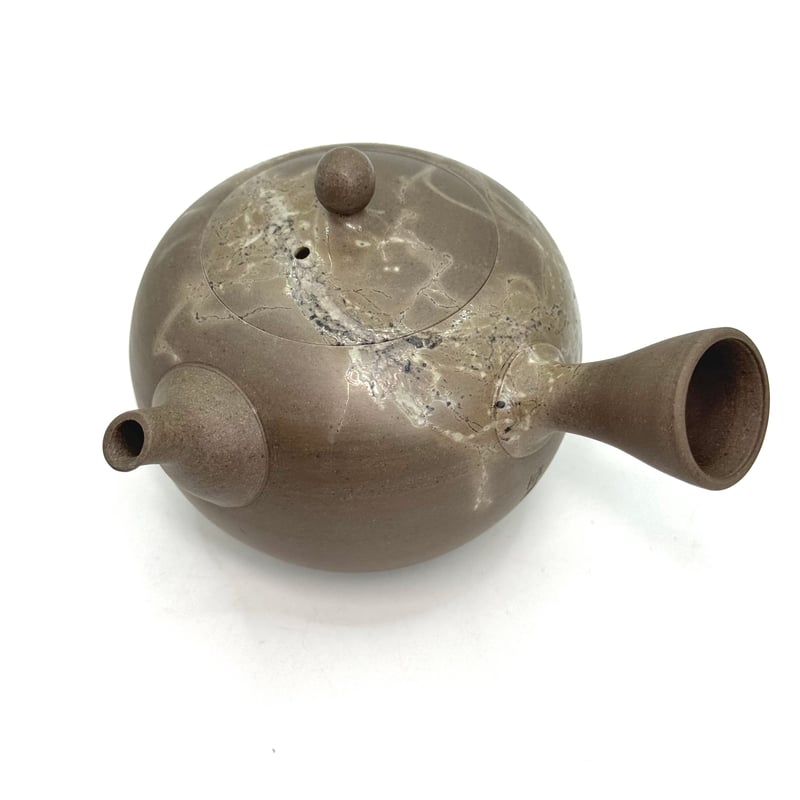 水野博之 Hiroyuki Mizuno 窯変白藻掛 丸急須 ST0889 | TOKONAM