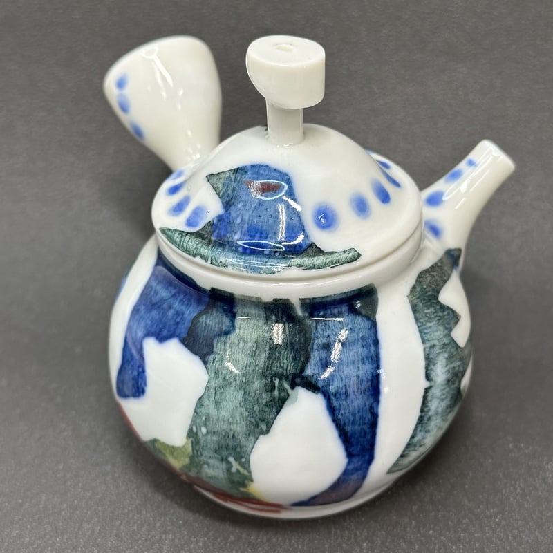 一ツ松綾乃 Ayano Hitotsumatsu 和紙染め急須【象徴の鳥】 ST0648 |