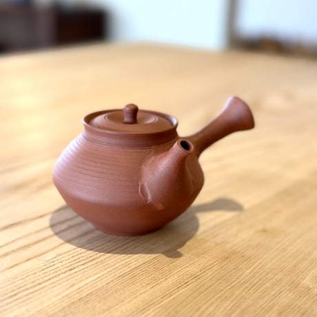 北條 Hokujo 朱泥茶注 木箱入　ST0688