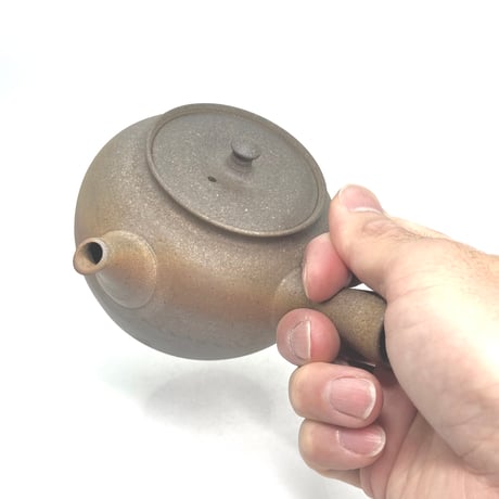 水野陽景 Yokei Mizuno  窯変 焼締 カメ型茶注 　ST1050