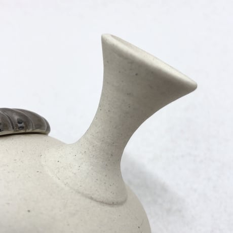 都築豊 Yutaka Tsuzuki 菊蓋 白急須 白金　ST0483
