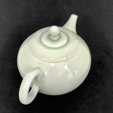 千葉光広 Mitsuhiro Chiba 灰釉 印籠蓋 後手急須　ST0540