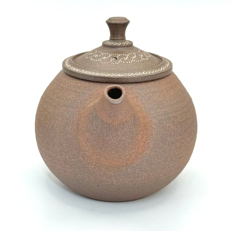 小北條 Kohokujo 焼き締め 象嵌 後手急須 　ST0759