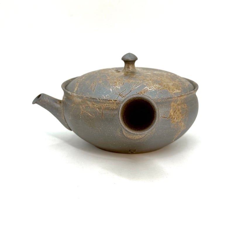 水野陽景 Yokei Mizuno 焼締藻掛け 平袋 小急須 ST0997 | TOKONAM