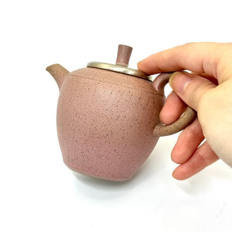 甚秋  伊藤成二  Jinshu  Seiji Ito  桜色 銀蓋 後手急須 　ST0726