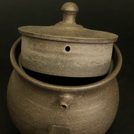 前川淳蔵 Junzo Maekawa 茶 印籠蓋 後手急須　ST0094
