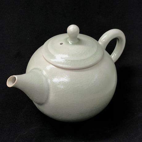 千葉光広 Mitsuhiro Chiba 灰釉 印籠蓋 後手急須　ST0187