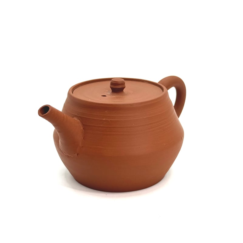 山田陶山 Tozan Yamada 朱泥 後手 急須(平蓋） ST 1008 | TOKONA