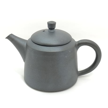 千葉光広 Mitsuhiro Chiba 黒 筒形 印籠蓋 後手急須　ST0300