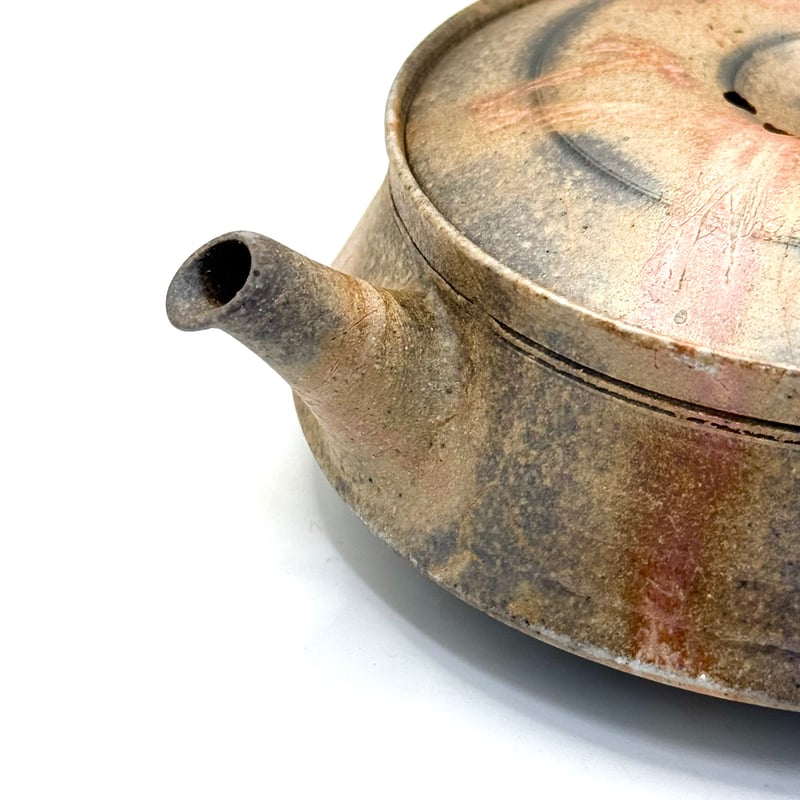 水指　焼き締め 水野陽景 Yokei Mizuno 焼締火襷平算盤珠茶注 ST0833 | TOKONAME