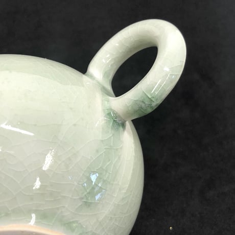 千葉光広 Mitsuhiro Chiba 灰釉 印籠蓋 後手急須　ST0540