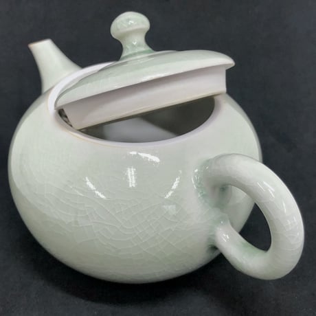 千葉光広 Mitsuhiro Chiba 灰釉 印籠蓋 後手急須　ST0540