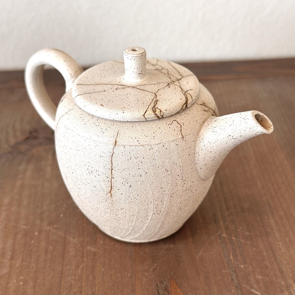 Sho❗️希少品❗️森伊蔵前掛け 甚秋 伊藤成二 Jinshu Seiji Ito 白 藻掛け 極平急須 M ST0