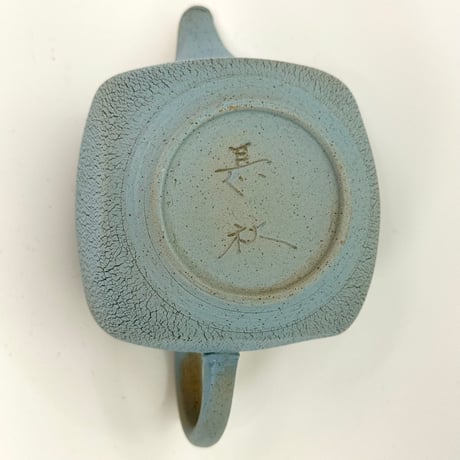 甚秋  伊藤成二  Jinshu  Seiji Ito  空色 嵐絞り 茶壺 　ST0725