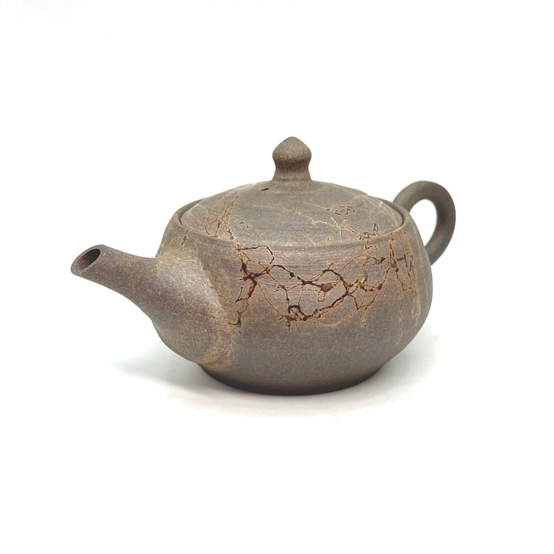 谷川仁 Hitoshi Tanikawa 炭化藻掛 後手急須 ST1031 | TOKONAM