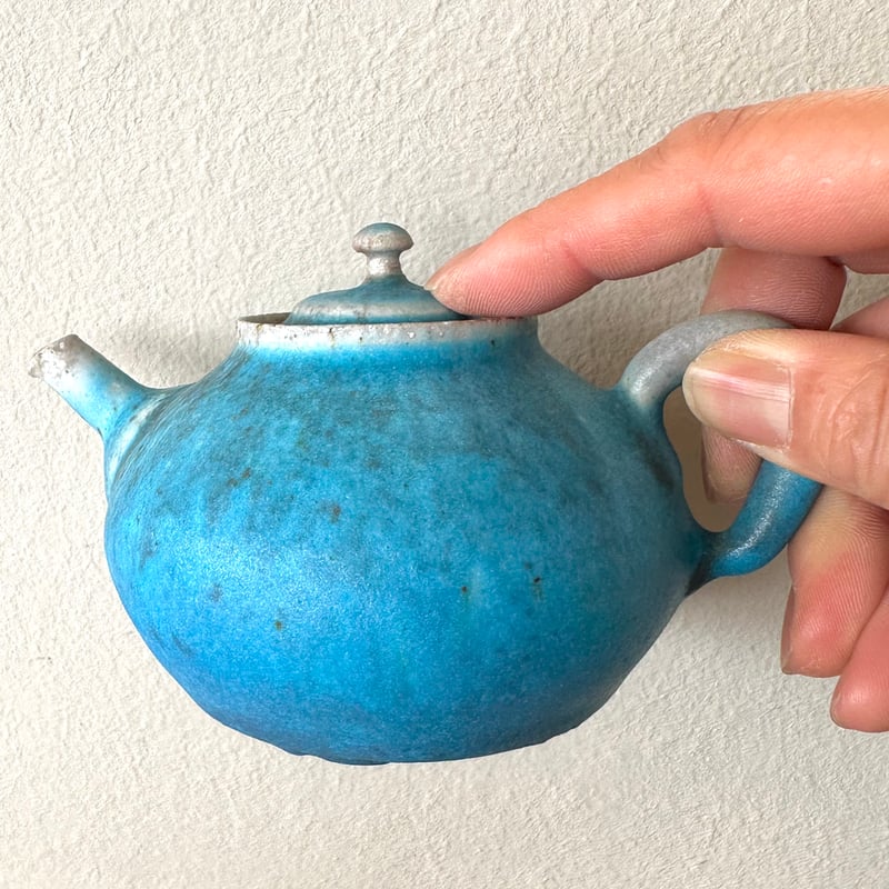 山田想 So Yamada 青 後手急須 木箱入 ST0699 | TOKONAME I