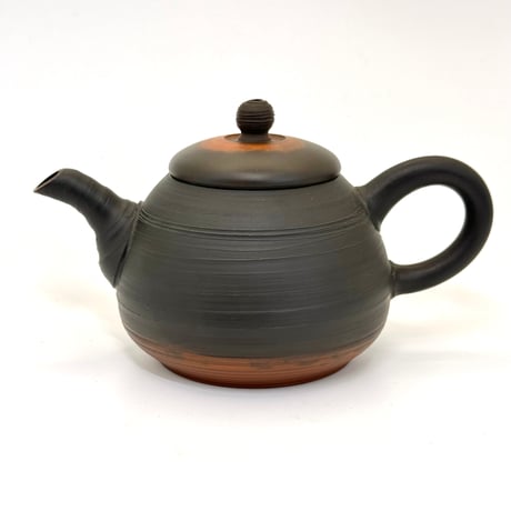 村越風月 Fugetsu Murakoshi 窯変茶銚【日本煎茶工芸展入選作】 木箱入　ST0732