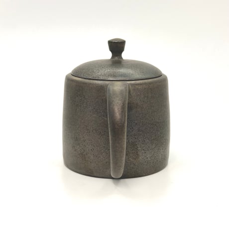 千葉光広 Mitsuhiro Chiba 黒灰釉  筒型後手急須　ST0746