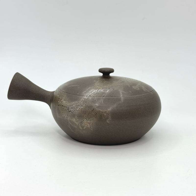 水野博之 Hiroyuki Mizuno 窯変白藻焼急須(平) ST0853 | TOKONA