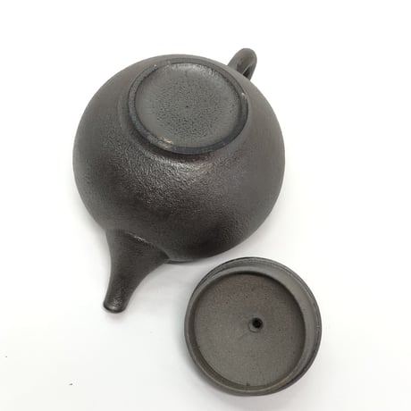 千葉光広 Mitsuhiro Chiba 焼き締め ノタ打ち 印籠蓋 後手急須　ST0344