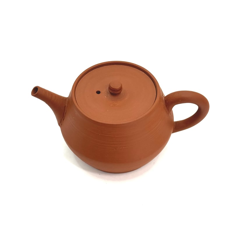 山田陶山 Tozan Yamada 朱泥 後手 急須(平蓋） ST 1008 | TOKONA