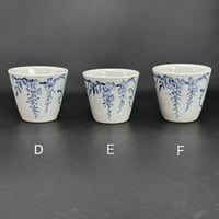 前川妙子 Taeko Maekawa 染付 藤燕 茶杯　ST0744