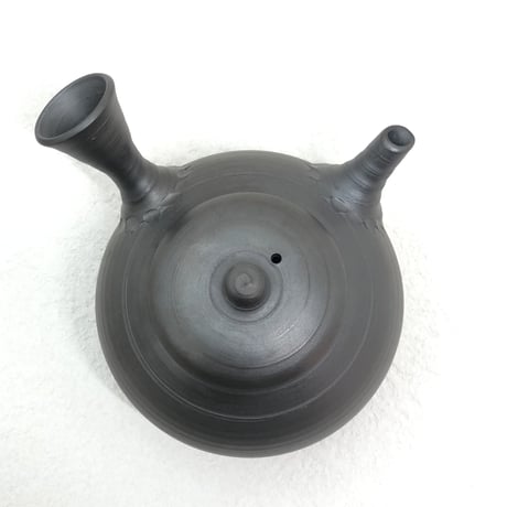 伊藤雅風 Gafu Ito 黒泥 印籠蓋 急須 　ST0453